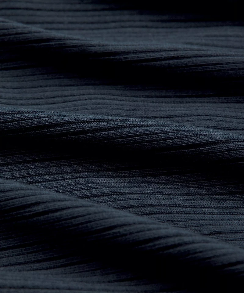 Hold Tight Micro-Rib Straight-Hem T-Shirt