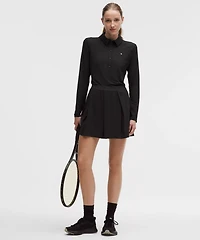 Quick-Dry Long-Sleeve Polo Shirt *Straight Hem