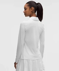 Quick-Dry Long-Sleeve Polo Shirt *Straight Hem