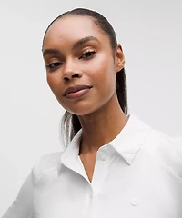 Quick-Dry Long-Sleeve Polo Shirt *Straight Hem