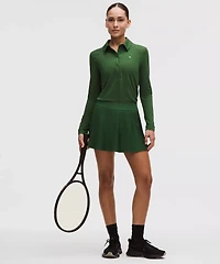 Quick-Dry Long-Sleeve Polo Shirt *Straight Hem