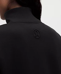 Structured Knit Half-Zip Short-Sleeve Shirt