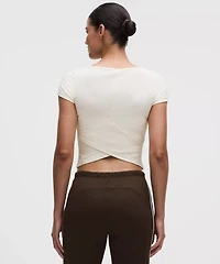 Hold Tight Micro-Rib Cross-Back T-Shirt