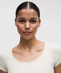 Hold Tight Micro-Rib Cross-Back T-Shirt