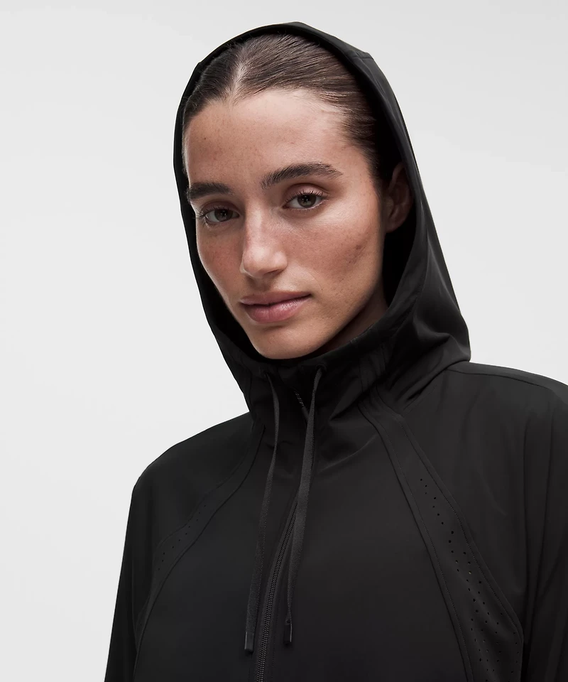 Sleek Perforated Running Jacket