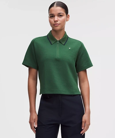 Cotton-Blend Pique Short-Sleeve Polo Shirt