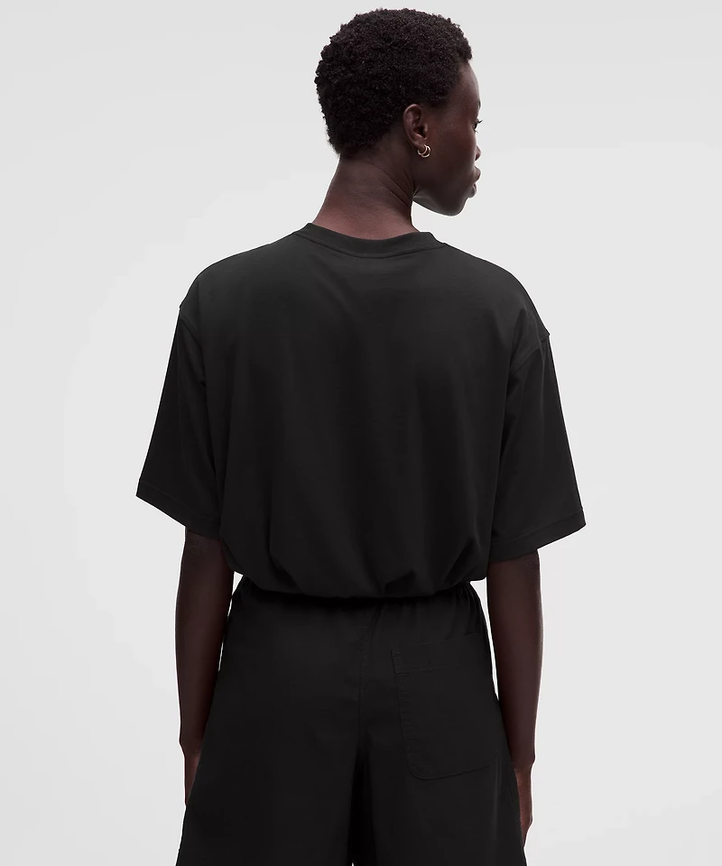 Cotton Jersey Bubble-Hem T-Shirt