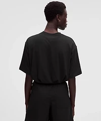 Cotton Jersey Bubble-Hem T-Shirt