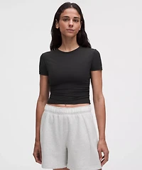 All It Takes Ribbed Keyhole Short-Sleeve Shirt