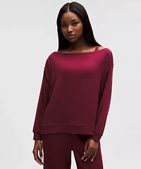 BeCalm Oversized Boatneck Long-Sleeve Shirt