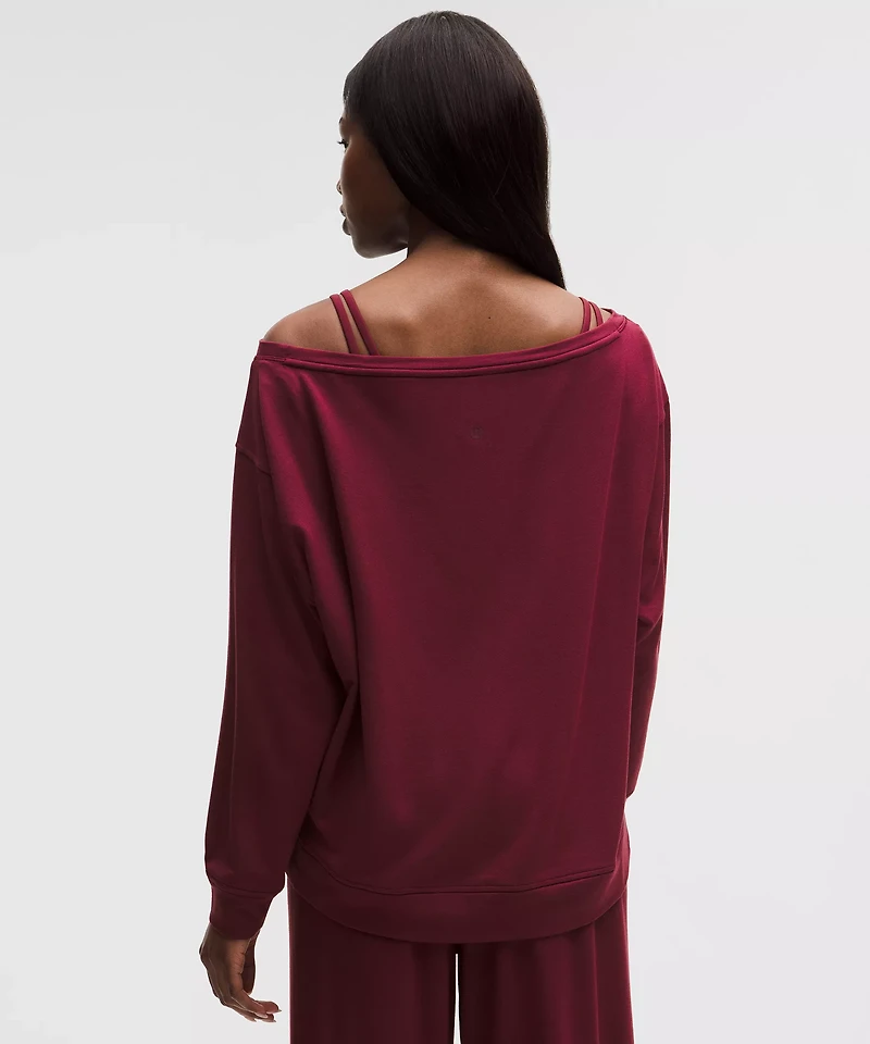 BeCalm Oversized Boatneck Long-Sleeve Shirt