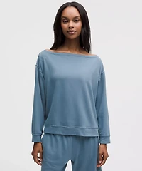 BeCalm Oversized Boatneck Long-Sleeve Shirt
