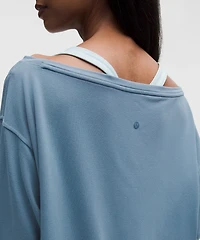 BeCalm Oversized Boatneck Long-Sleeve Shirt