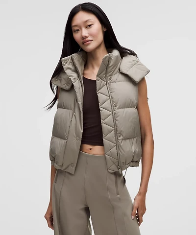Wunder Puff 600-Down-Fill Cropped Vest | Women's Coats & Jackets