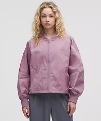 Lightweight Hem-Cinch Bomber Jacket