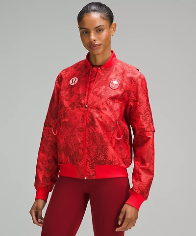 Team Canada Women's Vented Jacquard Bomber Jacket *COC Logo