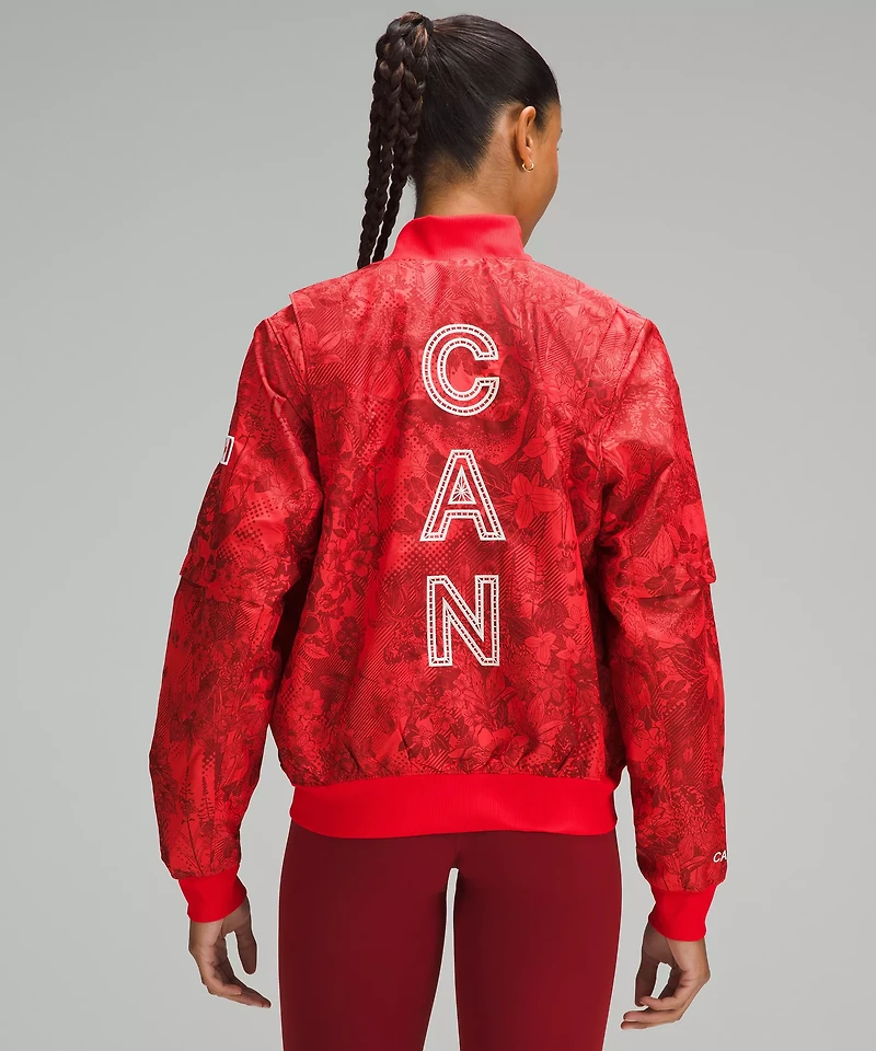 Team Canada Women's Vented Jacquard Bomber Jacket *COC Logo
