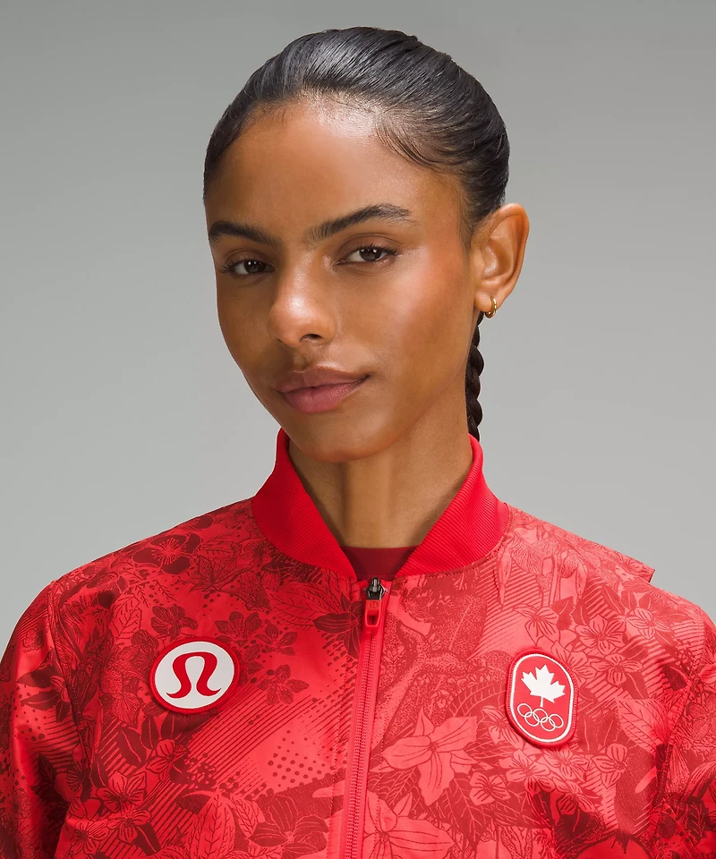 Team Canada Women's Vented Jacquard Bomber Jacket *COC Logo