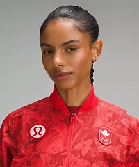 Team Canada Women's Vented Jacquard Bomber Jacket *COC Logo