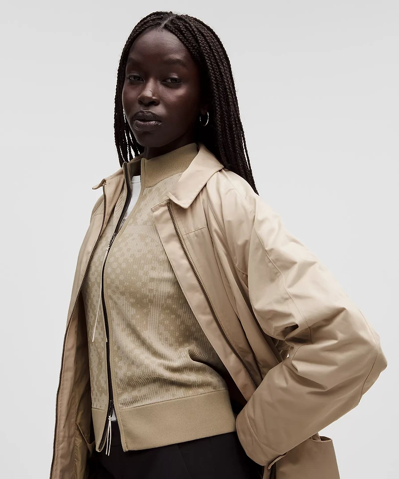 Taffeta Removable-Hood Long Jacket *SLNSH Collection | Women's Coats & Jackets