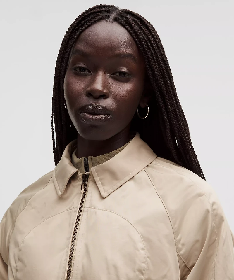 Taffeta Removable-Hood Long Jacket *SLNSH Collection | Women's Coats & Jackets