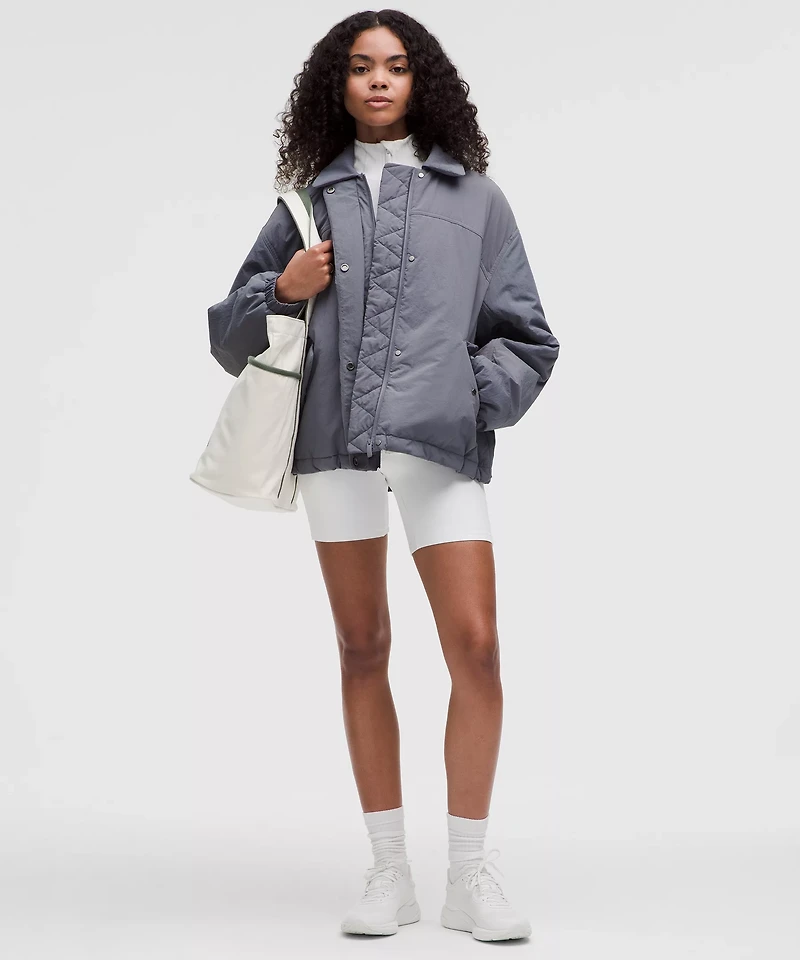 Insulated Oversized Collared Jacket