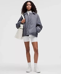 Insulated Oversized Collared Jacket