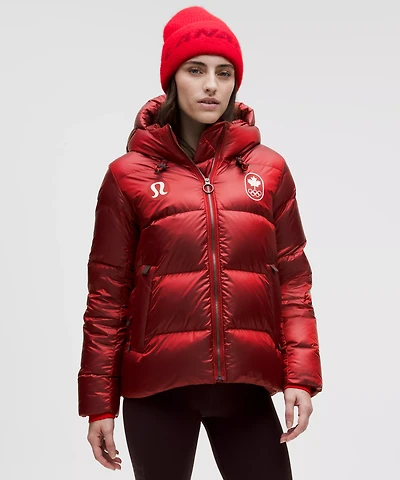 Team Canada Women's Wunder Puff Large-Hood Jacket Shine *COC Logo
