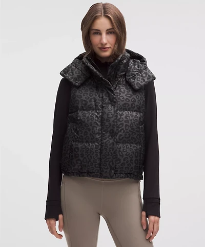 Wunder Puff 600-Down-Fill Cropped Vest *Print