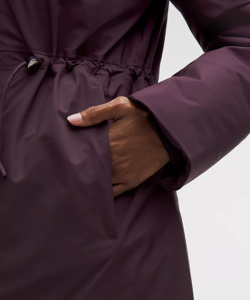 Waterproof Insulated Cinch-Waist Parka