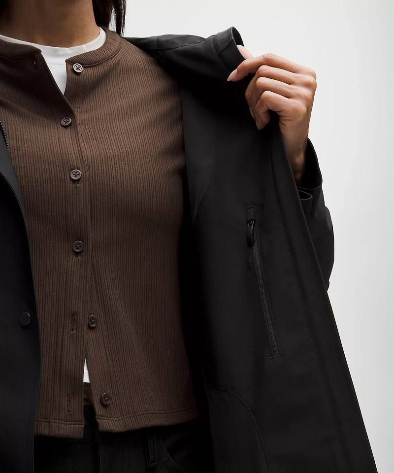 Oversized Cocoon Rain Coat