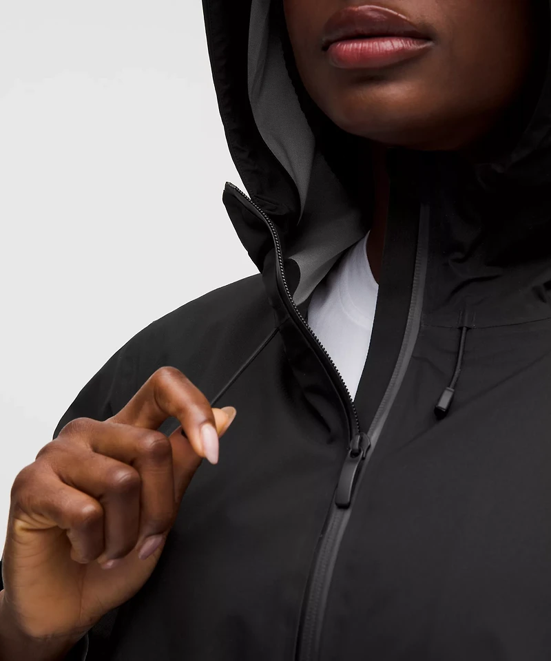 Lightweight Cinch-Waist Rain Coat