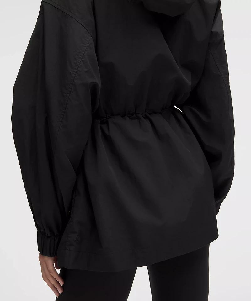 UV-Protective Cinch-Waist Oversized-Fit Jacket
