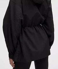 UV-Protective Cinch-Waist Oversized-Fit Jacket