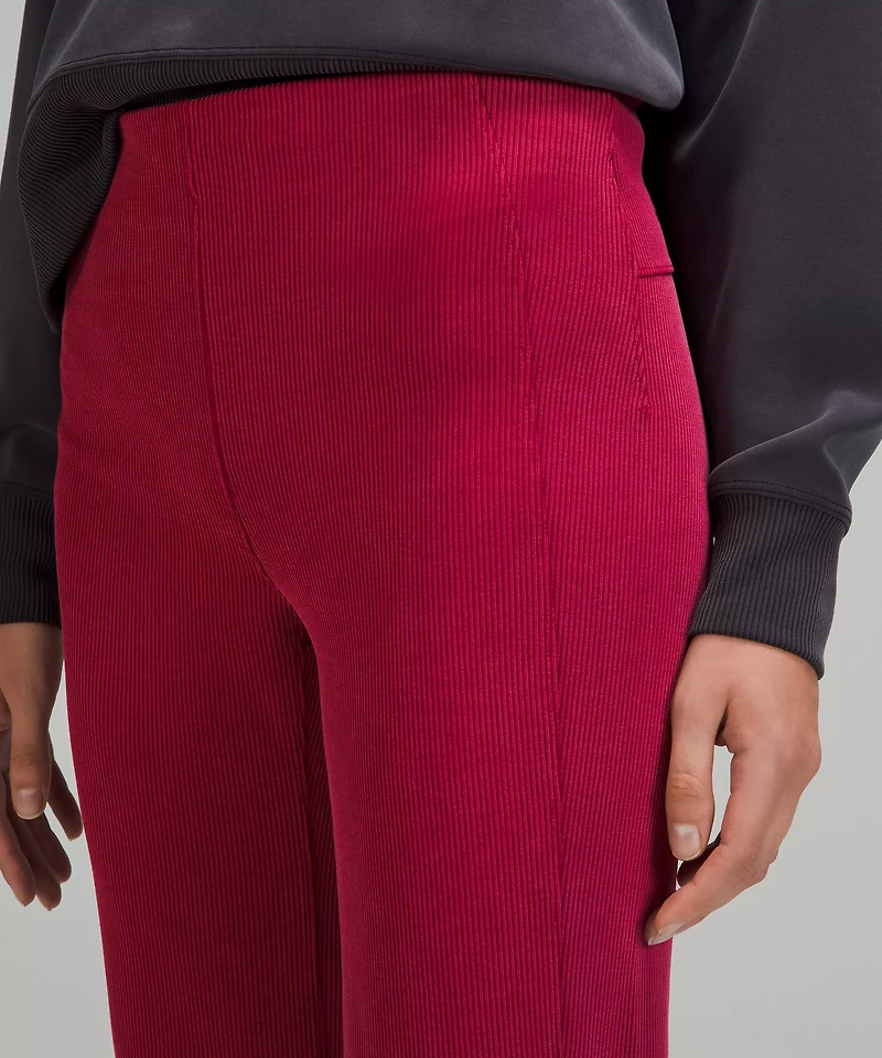 Brushed Softstreme Ribbed Zip-Flared Pant 32.5" | Women's Sweatpants
