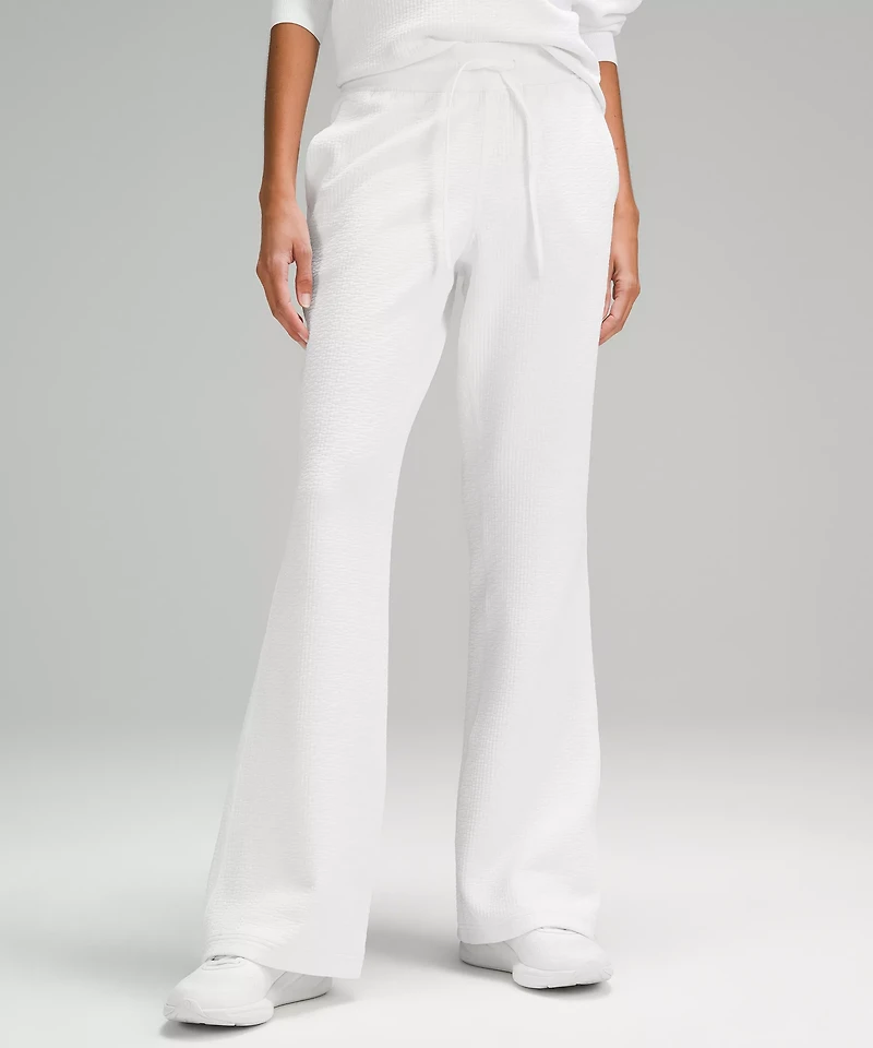 Textured High-Rise Flared Track Pant 32" | Women's Pants