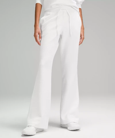 Textured High-Rise Flared Track Pant 32" | Women's Pants