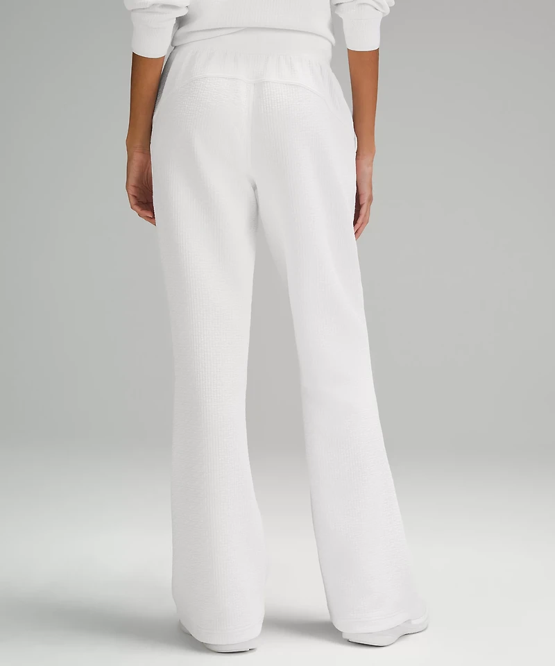 Textured High-Rise Flared Track Pant 32" | Women's Pants