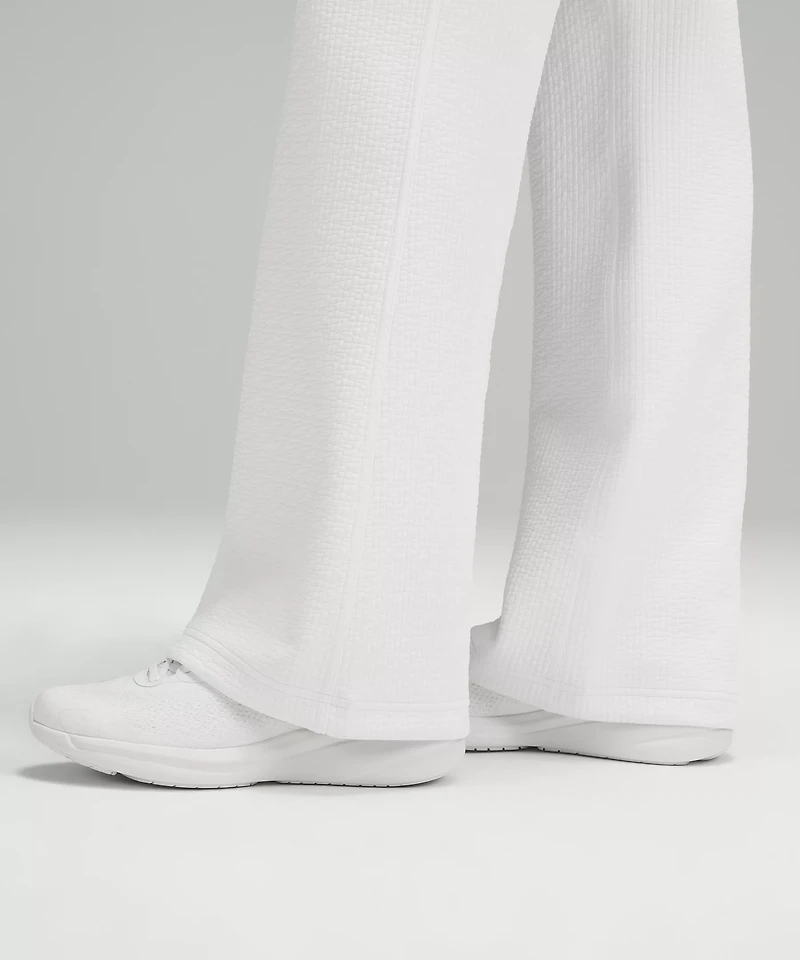 Textured High-Rise Flared Track Pant 32" | Women's Pants