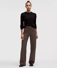 Stretch Knit Straight-Leg Pull-On Pant