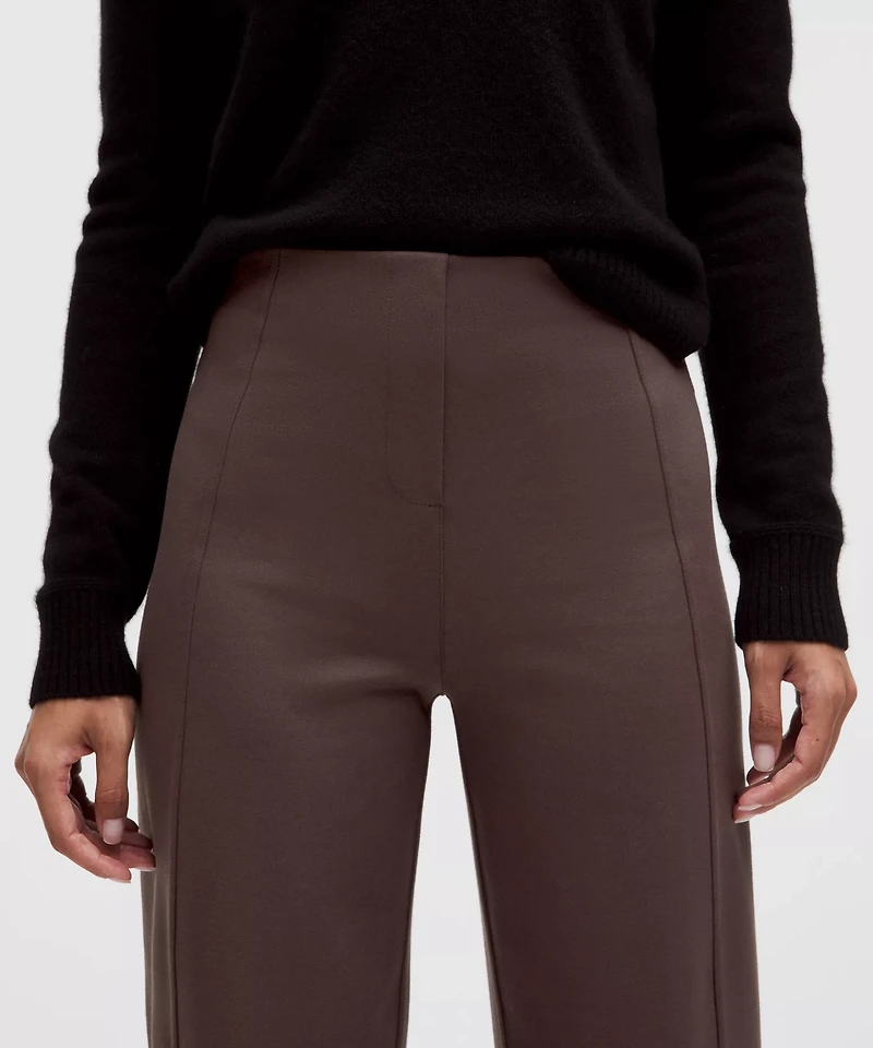 Stretch Knit Straight-Leg Pull-On Pant