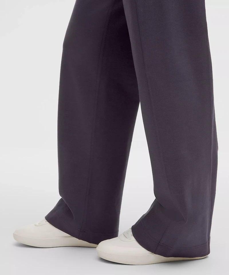 Stretch Knit Straight-Leg Pull-On Pant