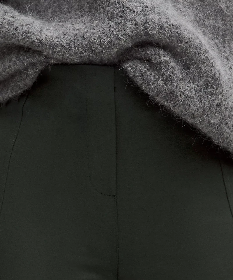 Stretch Knit Straight-Leg Pull-On Pant