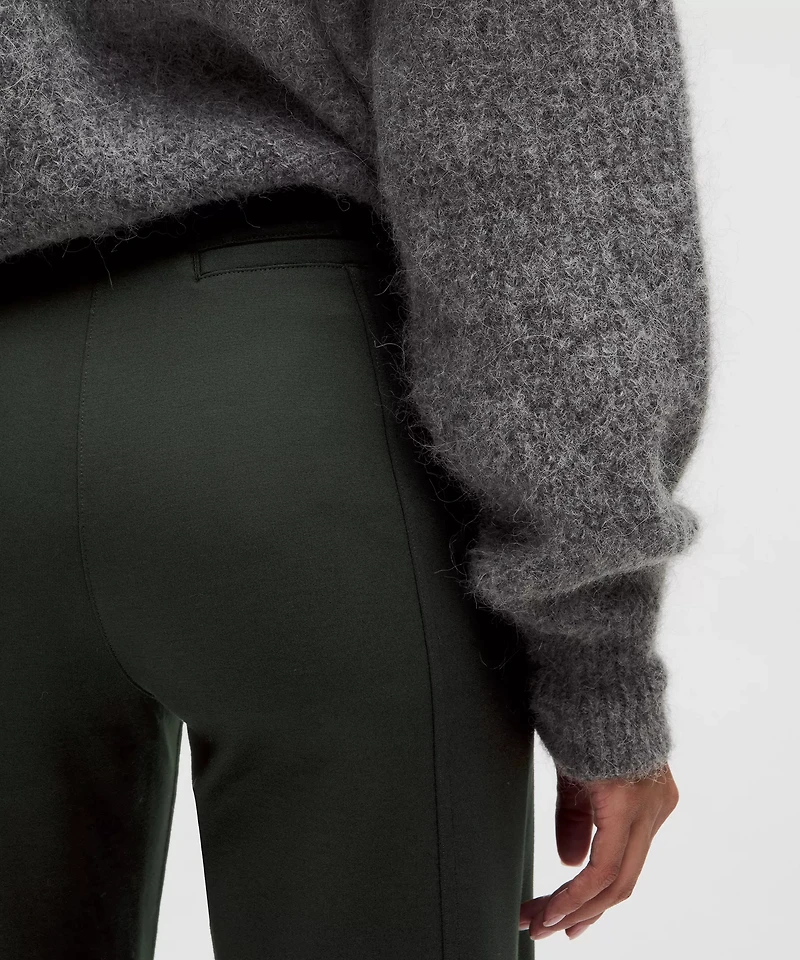 Stretch Knit Straight-Leg Pull-On Pant