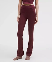 Softy Suedey Split-Hem High-Rise Mini-Flare Pant *Regular