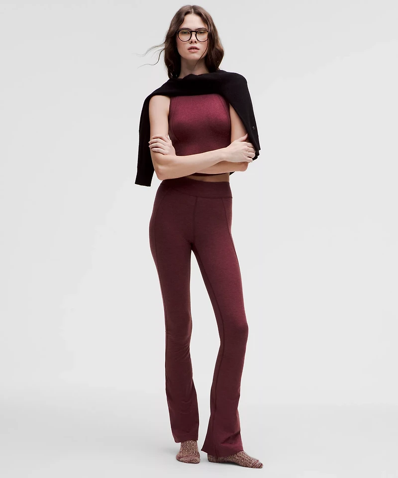 Softy Suedey Split-Hem High-Rise Mini-Flare Pant *Regular
