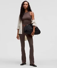 Softy Suedey Split-Hem High-Rise Mini-Flare Pant *Regular