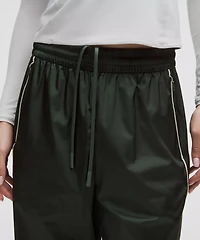 Stretch Satin Nylon Mid-Rise Pant