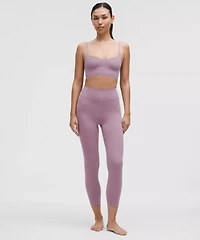 Groove High-Rise Ribbed Panel Tight 25" | Women's Leggings/Tights