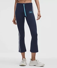 Nulu Sporty Trim Mid-Rise Flared Pant | Women's Capris